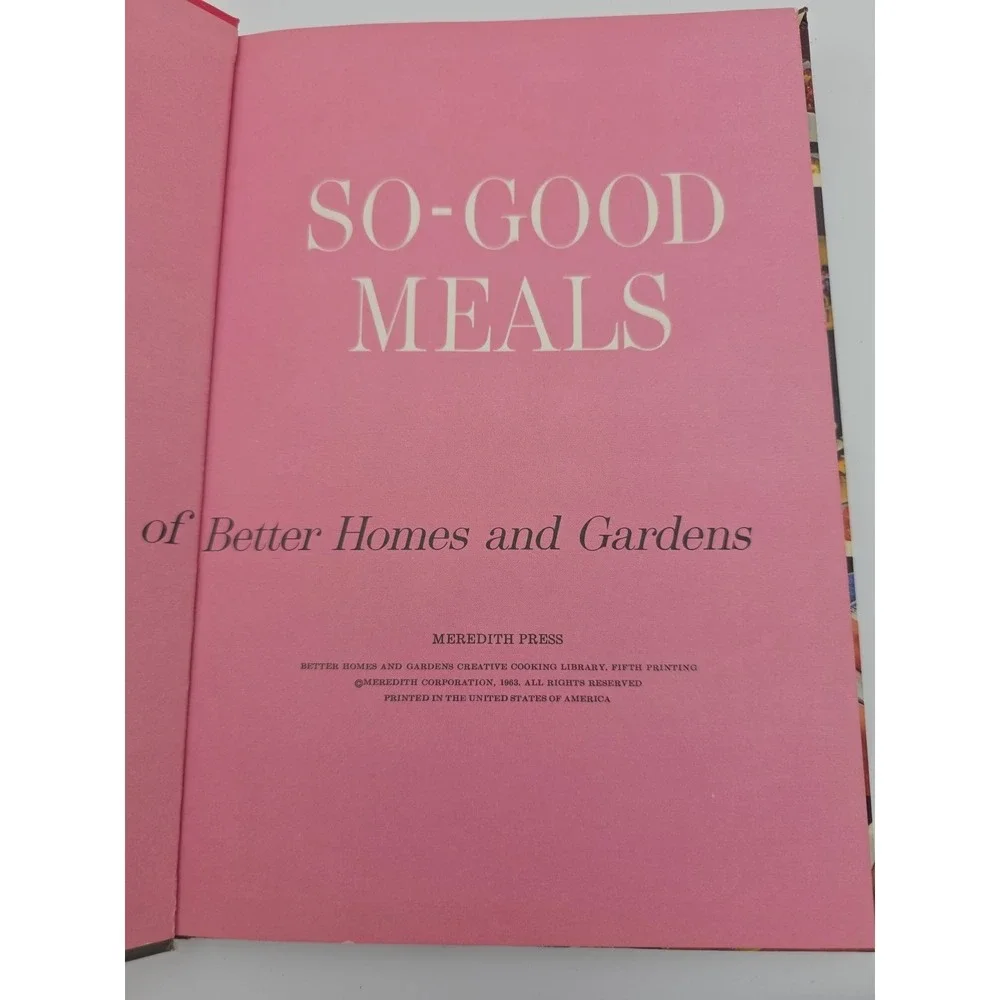 Better Homes And Gardens So-Good Meals - - Hardcover - Good